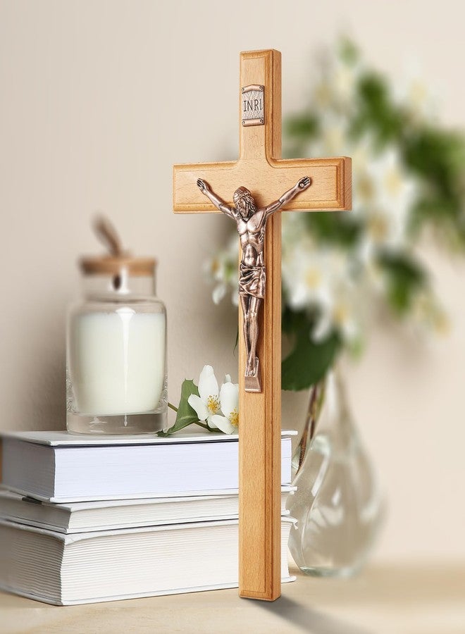 ACHIBANG Catholic Crucifix Wall Cross - 12 Inch Wooden Jesus Cross for Wall, Faithful Christian Cross Wall Gift for Prayer Room, Home, Confirmation or Easter - Image 4